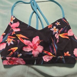 Old Navy Floral Women's Bralette - Black and Pink